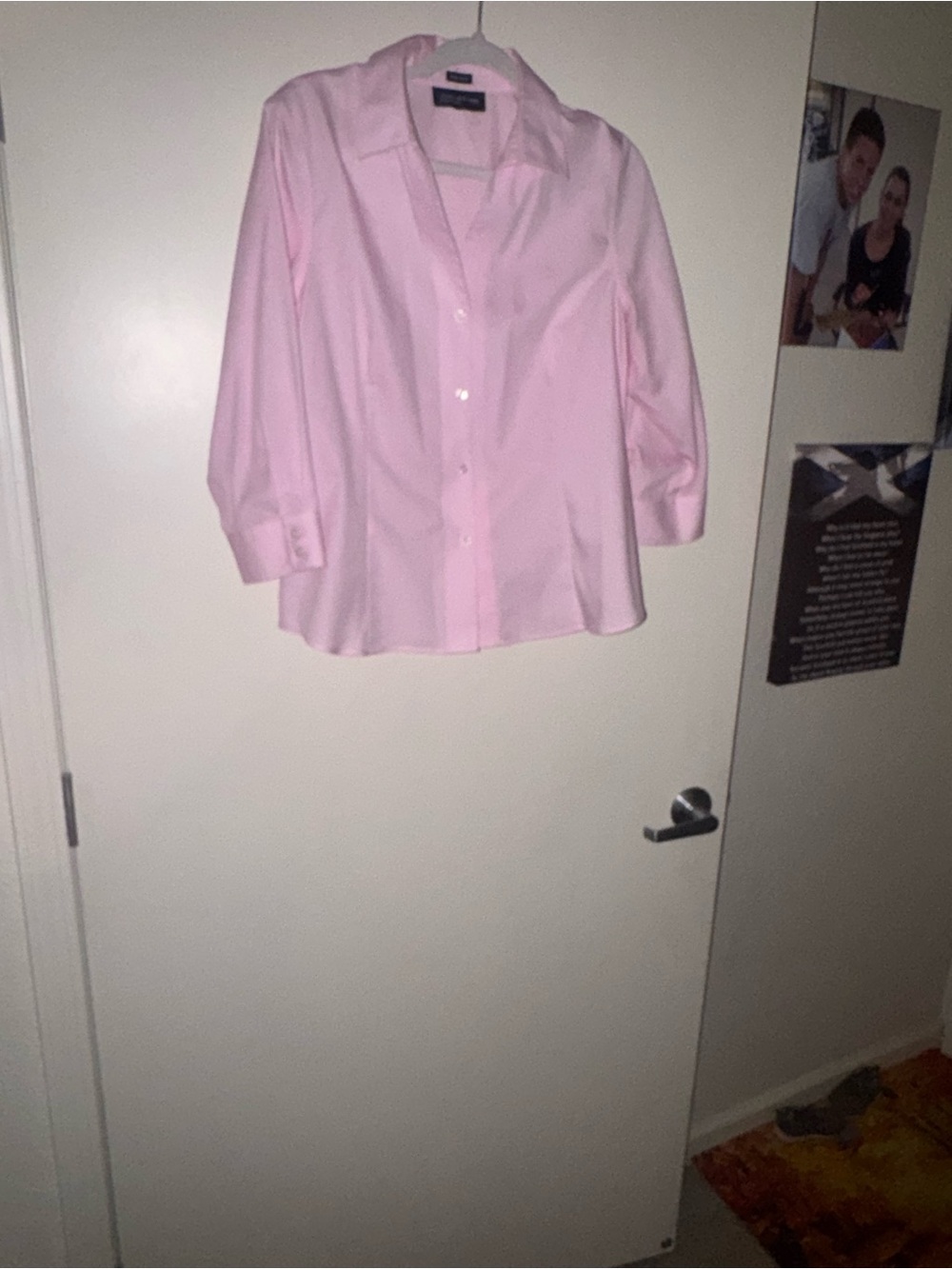 Jones New York Light Pink Classic Button-Up Shirt